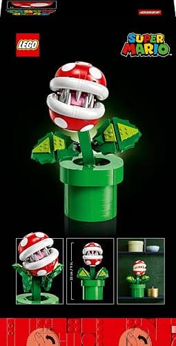 Lego 71426 Super Mario Piranha Plant, Articulated Figure with Building Tube and 2 Coins, Adult Modeling Kit, Bedroom Decor, Gift Idea for Men, Women and Teens thumbnail 9