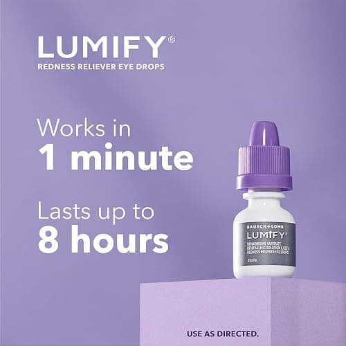 LUMIFY Eye Drops for Red Eyes, Redness Reliever for Brighter Looking Eyes, Works in 1 Minute & Lasts Up to 8 Hours, Eye Drops, 0.08 Fl Oz (2.5 mL) thumbnail 4