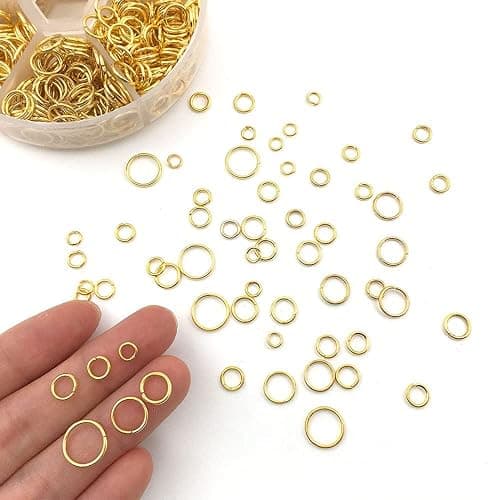 1051pcs O Ring Connectors Stainless Steel Quality Jump Rings Metal Open Jump Rings Set 304 Stainless-Steel Jump Rings for Jewelry Making Connectors (Gold) thumbnail 4