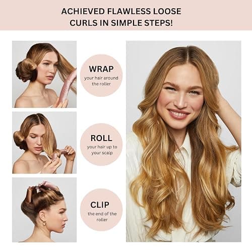 Kitsch Jumbo Satin Heatless Flexi Rods (4 pcs) and Continuous Spray Bottle (Terracotta) Bundle with Discount thumbnail 3