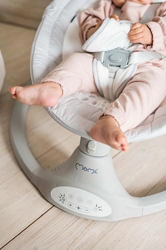 MoMi KENANI Transat balancelle jusqu’à 9 kg, pliable, télécommande et Bluetooth pour smartphone, alimentation piles et secteur, harnais de sécurité 5 points, pare-soleil, moustiquaire thumbnail 18