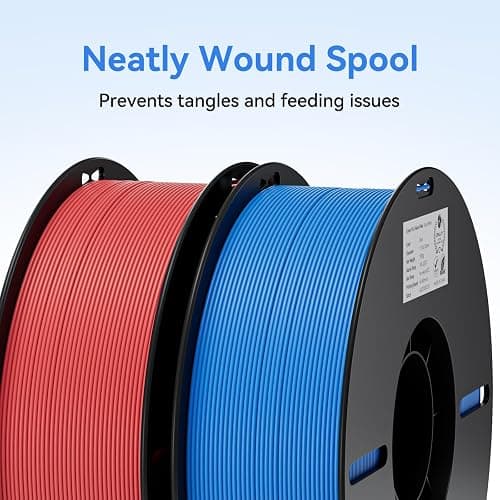 Creality 3D Printer Filament 1.75mm 4KG, PLA Filament Bulk +/- 0.02mm, 4 Pack 1kg Spool(2.2lbs) 3D Printing Filament Fits for Most FDM 3D Printers, Black White Blue Red thumbnail 5