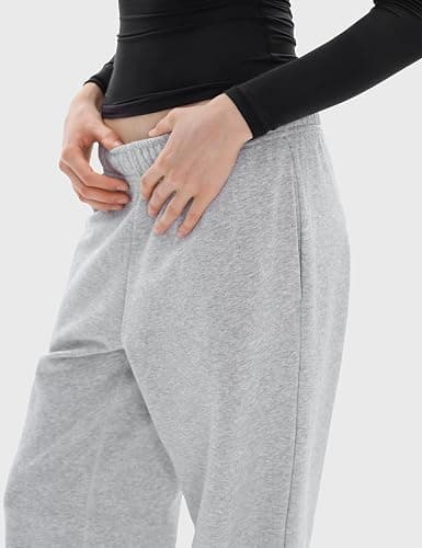 PUMIEY Women's Wide Leg Sweatpants Straight Baggy Sweat Pants High Waisted Lounge Pants Airy Collection thumbnail 5