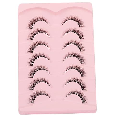 Gmagictobo Natural Lashes Short Wispy Cat Eye False Eyelashes Clear Band Fake Eyelashes Pack 7 Pairs Soft Strips Fake Eye Lashes thumbnail 2