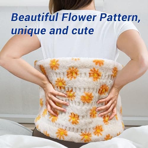 ZXU Heating Pad for Back Pain Relief and Cramps Relief- Ultra Soft Sherpa Heating Pad, XL King Size 12" x 24", 12 Heat Levels & 1-24H Auto Off，Stay on Function Hot Heated Pad, Machine Washable thumbnail 6