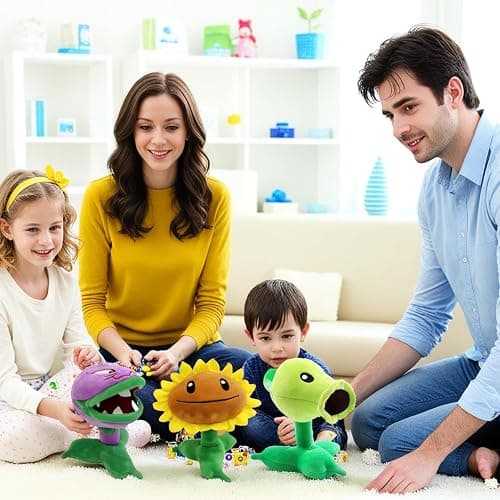 Dyharnsty 6pcs Plants and Zombies Plush vs Toys Sets PVZ Plush Stuffed Toys Soft Figure Doll Great Birthday Gifts for kids thumbnail 6