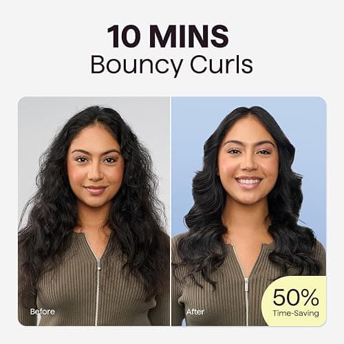 Wavytalk Rotating Curling Iron, Curl Cycle, 1 Inch Automatic Curling Wand for Long Hair, Get Effortless Beach Waves with Self Spinning Barrel up to 430°F with Home Button, Dual Voltage, Rose Gold thumbnail 3