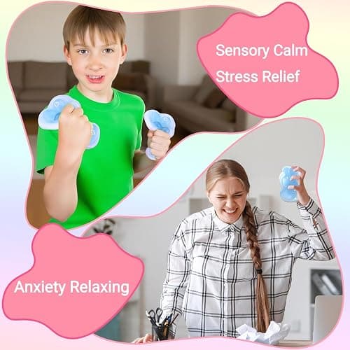 Big Taba Squishy Cat Paw Fidget Toy, Squishies Squeeze Toys for Girls 4-8, Ultra-Soft Sticky Sensory Toy Party Favors for Kids 8-12, Autism Stress Relief (Blue and Clear) thumbnail 6