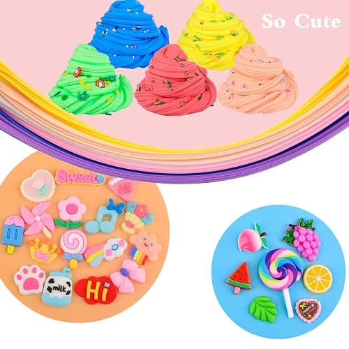 66 Pack Mini Butter Slime Kit, Super Soft and Non-Sticky, Scented DIY Slime with Cute Charms, Bulk Slime for Kids, Party Favors,Christmas Stocking Stuffers for Girls Boys 8-12, Classroom Rewards thumbnail 5