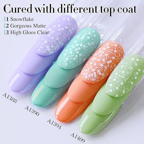 Double Rhythm 15ML Gel Nail Polish Pure Sheer Same Color Same Bottle Soak Off Gel Polish Art Manicure Salon DIY at Home for Women (Light Blue-A1390) thumbnail 5