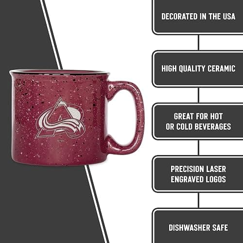 Rico Industries NHL Hockey Speckle 12oz Laser Engraved Campfire Mug thumbnail 7