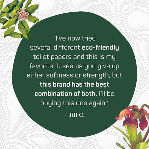 Aria 100% Recycled Toilet Paper, 24 Rolls, 3-Ply Soft Bath Tissue, Paper Packaging thumbnail 9