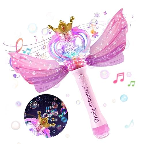 Princess Bubble Wand Machine for Girls, Electric Bubble Mahcine Blower with LED Light & Music, 9000+ Bubbles per Minute, Bubble Maker Gifts for Kids Girls Birthday Party thumbnail 8