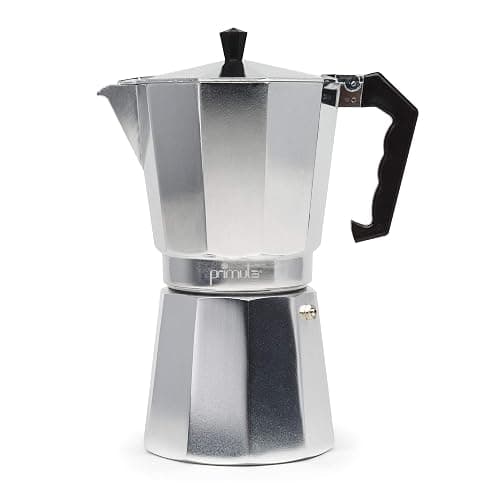 Primula Classic Stovetop Espresso and Coffee Maker, Moka Pot for Italian and Cuban Café Brewing, Greca Coffee Maker, Cafeteras, 12 Espresso Cups, Silver - Image 1