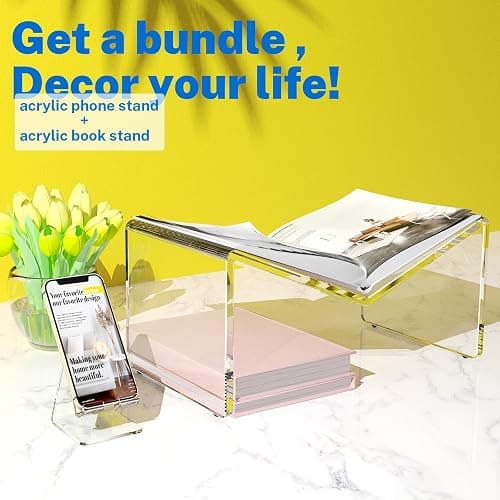 Crpich Acrylic Cell Phone Stand, Portable Clear Phone Stand for Desk, Compatible with Phone16 15 14 13 Pro Max Mini 12 11 Plus SE, Switch, Android Smartphone, Pad, Tablet, Desk Accessories thumbnail 7