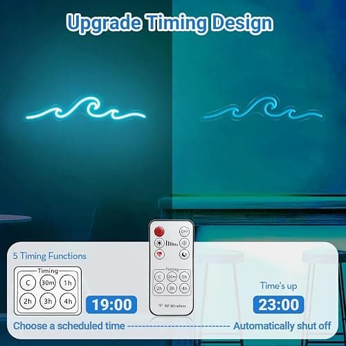Blue Waves Small LED Sign thumbnail 3