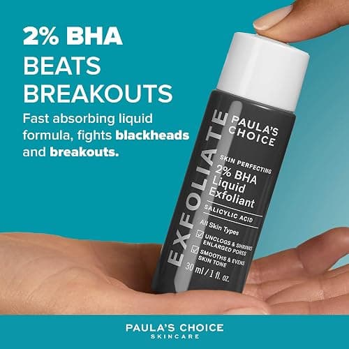 Paula's Choice SKIN PERFECTING 2% BHA Liquid Exfoliant - Face Exfoliating Peel Fights Blackheads & Enlarged Pores - for a Healthy Glow - with Salicylic Acid - Combination & Oily Skin - 30 ml thumbnail 2