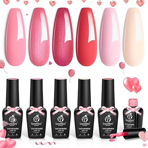 Beetles Pink Gel Nail Polish Nude Pink Rose Red Milky White Gel Polish Set Sweetheart Candies Collection Soak Off UV LED Gifts for Mom thumbnail 10