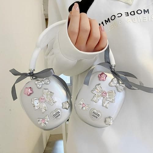 SJIE Airpod Max Ear Cover, 3D Design Cute Bow/Star/Heart, Personality Fashion AirPod Max Case Accessories Protective for Apple AirPods Max thumbnail 5