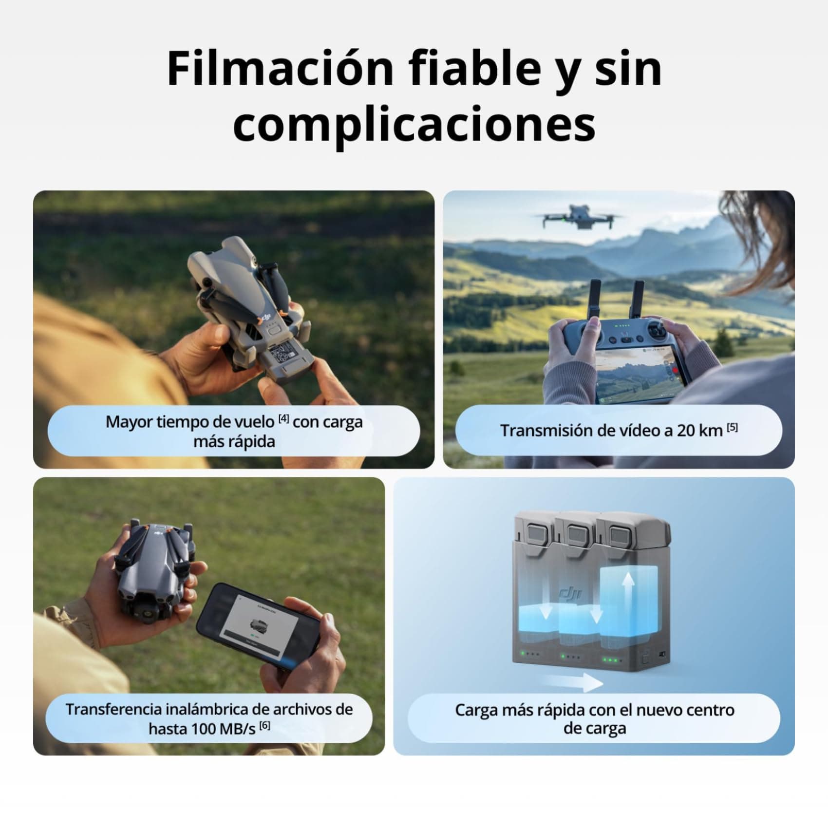 Pack DJI Mini 5 Pro Vuela Más Plus con DJI RC 2, dron con cámara, CMOS de 1 pulgada, Dron 4K para principiantes, Detección de obstáculos, ActiveTrack 360°, Mayor duración de la batería thumbnail 7