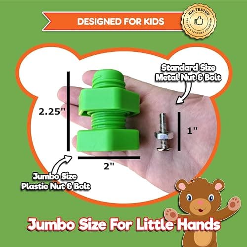 Twist & Turn Nuts n Bolts - Sort, Count, Match & Play with 12pc + eBook thumbnail 2