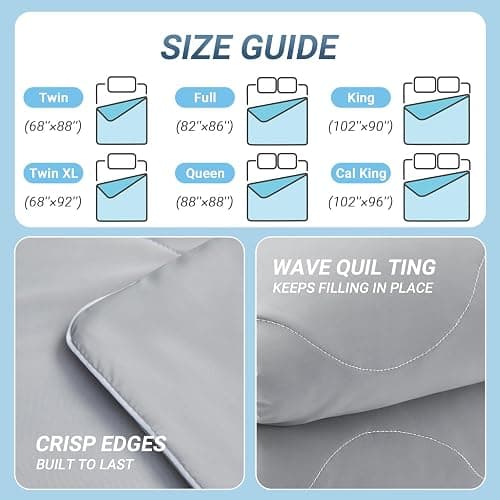 PENGZHU TECHNOLOGY Cooling Blanket Comforter Queen Size, Cooling Blankets for Hot Sleepers and Night Sweats, The Cold Blanket for Queen Size Bed, White Summer Blanket Breathable Soft. thumbnail 5