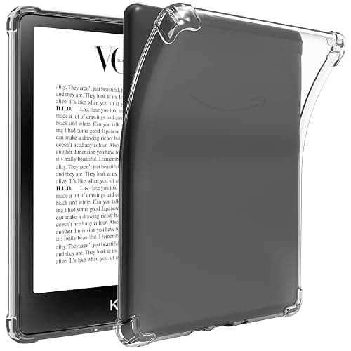 TQQ Clear Case for 6" Amazon Kindle 11th Generation 2024 and 2022, Thin Slim Soft Flexible Silicone TPU Rubber Back Cover Reinforced Edge Corners,Transparent thumbnail 8