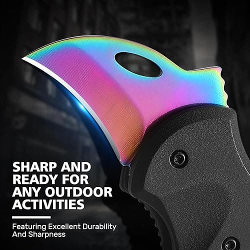 Rainbow Keychain Knife,Cool Folding Knife Box Cutter ，Small Pocket Knife Gift for Men,Mini EDC Knives for Everyday Carry,Small Gift for Women Men thumbnail 3