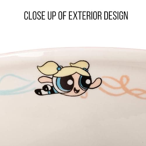 Silver Buffalo The Powerpuff Girls Featuring Bubbles, Blossom, and Buttercup Ceramic Ramen Noodle Rice Bowl with Chopsticks, Microwave Safe, 30 Ounces thumbnail 7