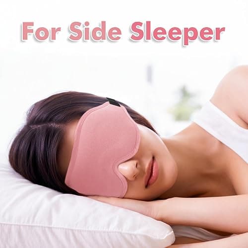 Sleep Eye Mask for Men Women, Lash Extensions 3D Sleeping Mask, Travel Blackout Night Blindfold Eye Shade Cover with Adjustable Strap (Pink-3D) thumbnail 2