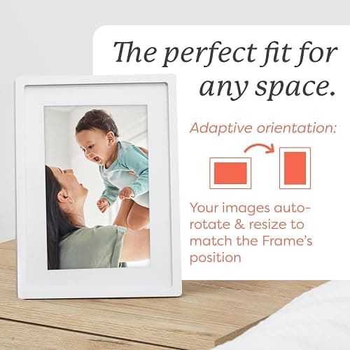Skylight Digital Picture Frame - WiFi Enabled with Load from Phone Capability, Touch Screen Digital Photo Frame Display - Customizable Gift for Friends and Family - 10 Inch White thumbnail 6