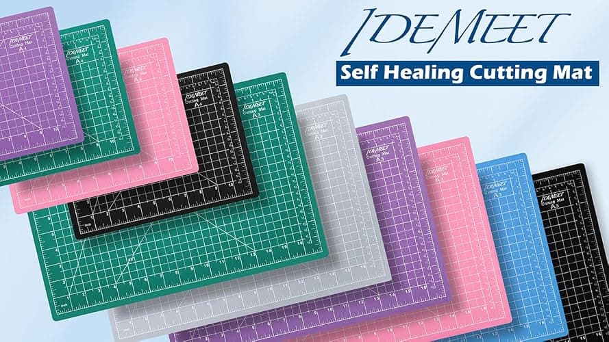 Density-upgraded 24" x 36" Large Self Healing Sewing Mat, Idemeet Rotary Cutting Mat 5-Ply Cut Board for Crafts Hobby Project, Scale Size 24" x 36", A1, Green thumbnail 7