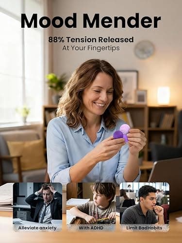 Magnetic Balls Fidget Toys for Adults&Teens,8Pcs Silicone Sensory Stress Relief Toys for Autism&ADHD, Quiet Executive Desk Fidget Magnetic Balls,Gift for Men&Women Gifts(Textured Balls · Purple) thumbnail 5