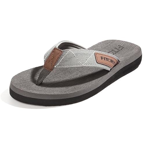 FITORY Men's Flip-Flops, Thongs Sandals Comfort Slippers for Beach - Image 1