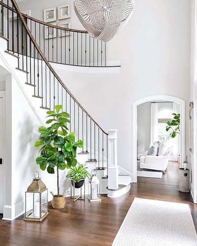 LuceAlberi Artificial Fiddle Leaf Fig Tree 6FT - Large Fake Tree with White Planter&Basket, Tall Faux Ficus Lyrata Tree Floor Plants for Indoor Home Decor Office Living Room Housewarming Gift, 1Pack thumbnail 9