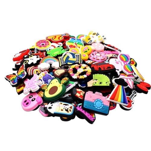 Gibleitz 30 50 100 200pcs Shoe Charms Random Lot Cute Different Designs unisex-adult Shoe Ornaments Party Birthday Gifts thumbnail 2