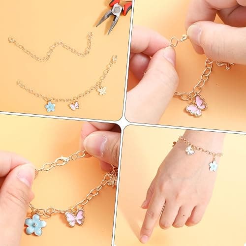 12 Pieces Charm Bracelet Chain Gold Silver Charm Bracelets with Lobster Clasps Alloy Bracelet Link Chains DIY Jewelry Making Bracelets Chains for Women DIY Jewelry Making Crafts Supplies thumbnail 3
