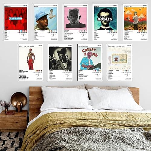 Aceolave Tyler Poster 9pcs Includes Poster Putty the Creator Rapper Music Album Cover 8x12in Unframed thumbnail 4