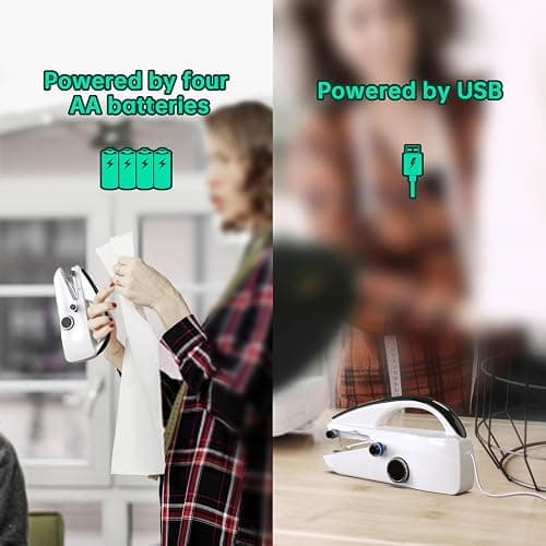 Handheld Sewing Machine,Two dear,Mini sewing machine,Easy to Use and Fast Stitch Suitable for Clothes,Fabrics, DIY Home Travel Electric Handheld Sewing Machine.(Black) thumbnail 5