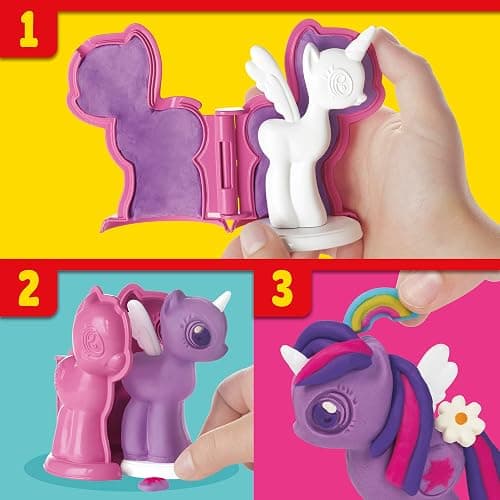 Play-Doh Make & Style Ponies Set, My Little Pony Toys and Figures, Kids Arts and Crafts Playset (Amazon Exclusive) thumbnail 4