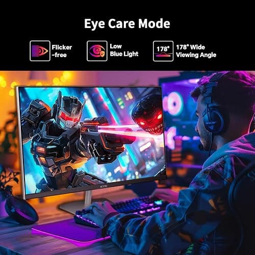 KTC 24.5 Inch 400Hz Gaming Monitor, FHD 1080P 240Hz Computer Monitor, Fast IPS, FreeSync/G-Sync Compatible, HDR400, DisplayPort x2 HDMI x2, VESA, Tilt Adjustable,H25X7 thumbnail 7