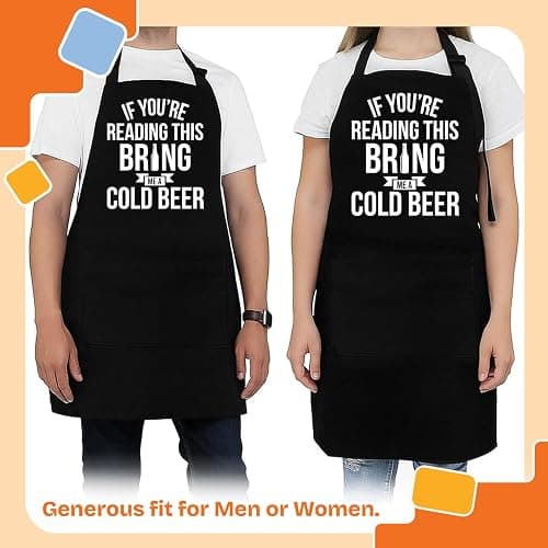 NewEleven Fathers Day Gift For Men, Dad, Husband, Him - Aprons For Men With Pockets thumbnail 4