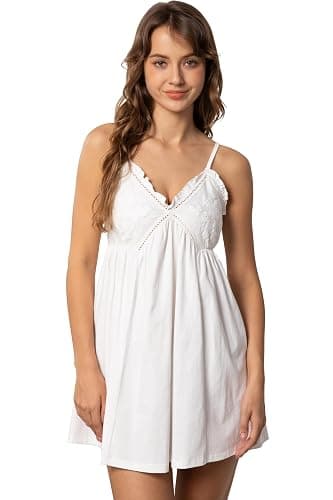 Nanxson Womens Cotton Nightgown Sexy Lace Sleep Dress Victorian Sleepshirt Full Slip Nightwear - Image 1