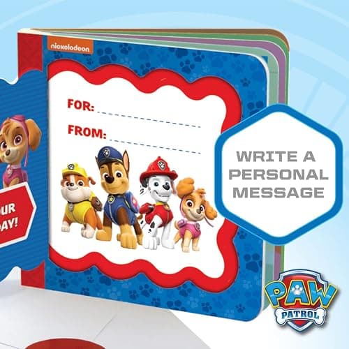 Paw Patrol Happy Pawsome Birthday; Greeting Card Board Book with Personalization Flap, Gifts for Birthdays (Little Bird Greetings) thumbnail 4