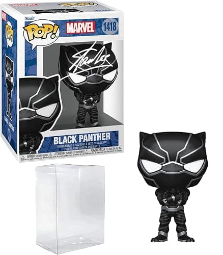 Stan Lee Black Panther #1418 Facsimile Signed Reprint Laser Autographed Funko POP! Movies Marvel Figurine with Protector Case thumbnail 3