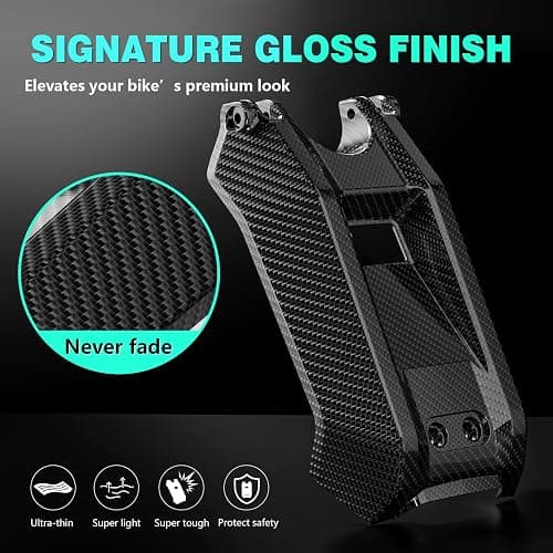 Funparts Surron Battery Cover Carbon Fiber Motorcycle EBike Battery Lid Guards Wrap for Surron Sur Ron Light Bee X/S Electric Dirt Bike Black thumbnail 5