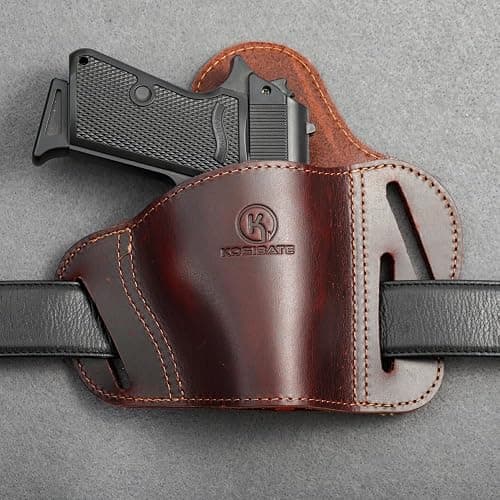 Kosibate 1911 Holster OWB, Leather Pancake Holster Fits All 1911 Style Handguns - Colt 1911 - Sig Sauer - Remington - Ruger & More thumbnail 2
