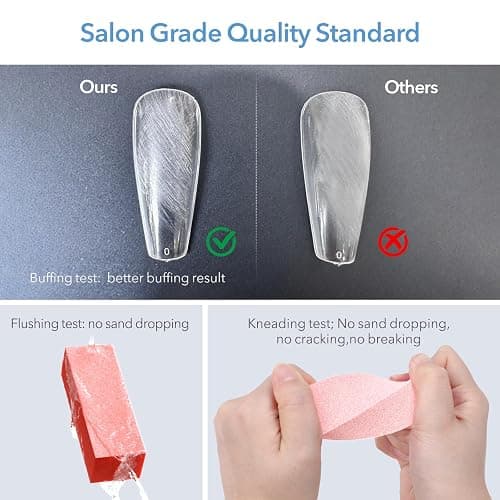 GazePlus Nail Buffer Block, Coarse Grit 80/80/100, 3.5" Long, 3 Way Buff for Acrylic Nail Gel Polish Nail, Pedicure, Manicure 10 Count, Orange thumbnail 6