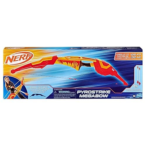 Nerf Pyrostrike Megabow, 42-Inch Bow Fires Arrows Up to 105 Feet, 2 Arrows with Soft Tips, Kids Outdoor Toys, Ages 10+ (Amazon Exclusive) thumbnail 3