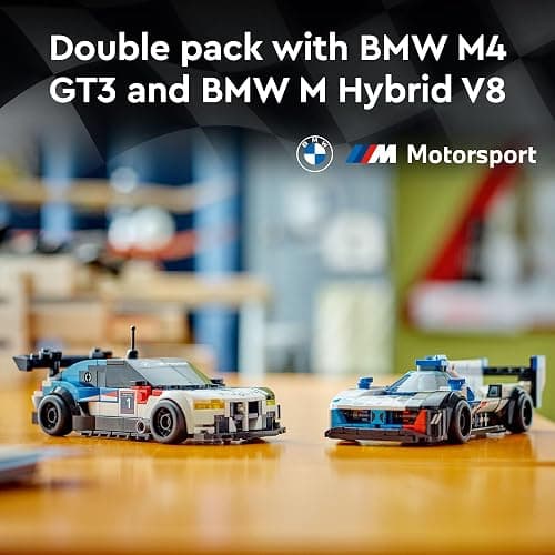 LEGO Speed Champions BMW M4 GT3 & BMW M Hybrid V8 Race Cars, BMW Toy for Kids with 2 Buildable Models and 2 Driver Minifigures, Car Toy Birthday Gift Idea for Boys and Girls Ages 9 and Up, 76922 thumbnail 3